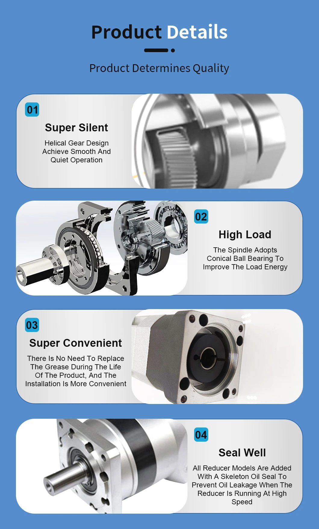 China Manufacturer Wholesale Right Angle Helical Gear Reducer Planetary Gearbox for Servomotor