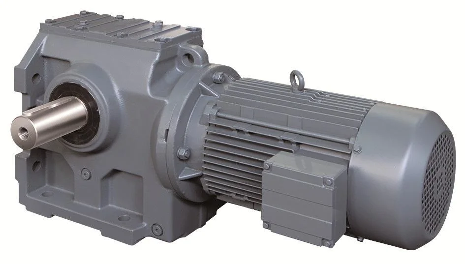 S Series Foot-Mounted Helical Worm Gear Unit with Solid Shaft Electric Motor Speed Reducer Gearbox